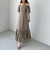 オフショルティアードワンピース