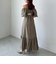 オフショルティアードワンピース