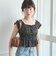 花柄シャーリングオフショルブラウス