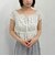 花柄シャーリングオフショルブラウス