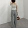 花柄シャーリングオフショルブラウス