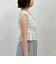 花柄シャーリングオフショルブラウス