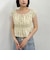 花柄シャーリングオフショルブラウス
