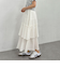 コットン楊柳ティアードスカート