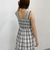 シュシュ付チェックシャーリングワンピース