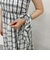 シュシュ付チェックシャーリングワンピース