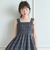 シュシュ付チェックシャーリングワンピース