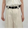 ベルト付きタックワイドチノパンツ