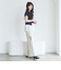 カットアウト裏毛パンツ