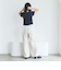 カットアウト裏毛パンツ