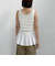 透かしスラブニットベストｘペプラムキャミＳＥＴ