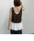 透かしスラブニットベストｘペプラムキャミＳＥＴ