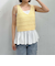透かしスラブニットベストｘペプラムキャミＳＥＴ