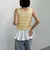 透かしスラブニットベストｘペプラムキャミＳＥＴ