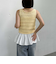 透かしスラブニットベストｘペプラムキャミＳＥＴ