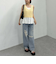 透かしスラブニットベストｘペプラムキャミＳＥＴ
