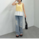 透かしスラブニットベストｘペプラムキャミＳＥＴ