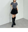 ベルト付きバルーンミニスカート