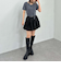 ベルト付きバルーンミニスカート
