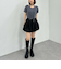 ベルト付きバルーンミニスカート