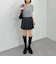 切替プリーツミニスカート