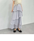 アシメ楊柳シャイニーティアードスカート