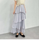 アシメ楊柳シャイニーティアードスカート