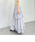 アシメ楊柳シャイニーティアードスカート