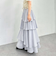 アシメ楊柳シャイニーティアードスカート