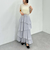 アシメ楊柳シャイニーティアードスカート