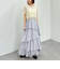 アシメ楊柳シャイニーティアードスカート