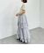 アシメ楊柳シャイニーティアードスカート
