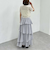 アシメ楊柳シャイニーティアードスカート