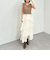アシメ楊柳シャイニーティアードスカート