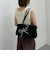 チャーム付きスエードベルトバッグ
