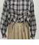 チェックショートドロストシャツ