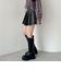 【ＳＥＴＵＰ対応】フェイクレザープリーツミニスカート