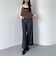 ベルト付タックワイドスラックス
