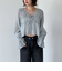 楊柳シャーリングショートブラウス