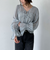 楊柳シャーリングショートブラウス
