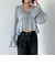 楊柳シャーリングショートブラウス