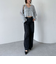 楊柳シャーリングショートブラウス