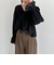 楊柳シャーリングショートブラウス