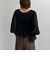 楊柳シャーリングショートブラウス