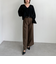 楊柳シャーリングショートブラウス