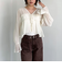 楊柳シャーリングショートブラウス