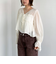 楊柳シャーリングショートブラウス