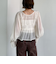 楊柳シャーリングショートブラウス