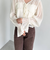 楊柳シャーリングショートブラウス