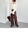 楊柳シャーリングショートブラウス